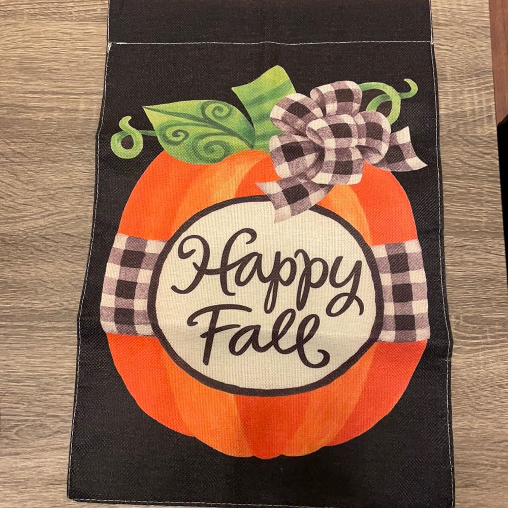 Happy Fall Pumpkin Banner NWOT